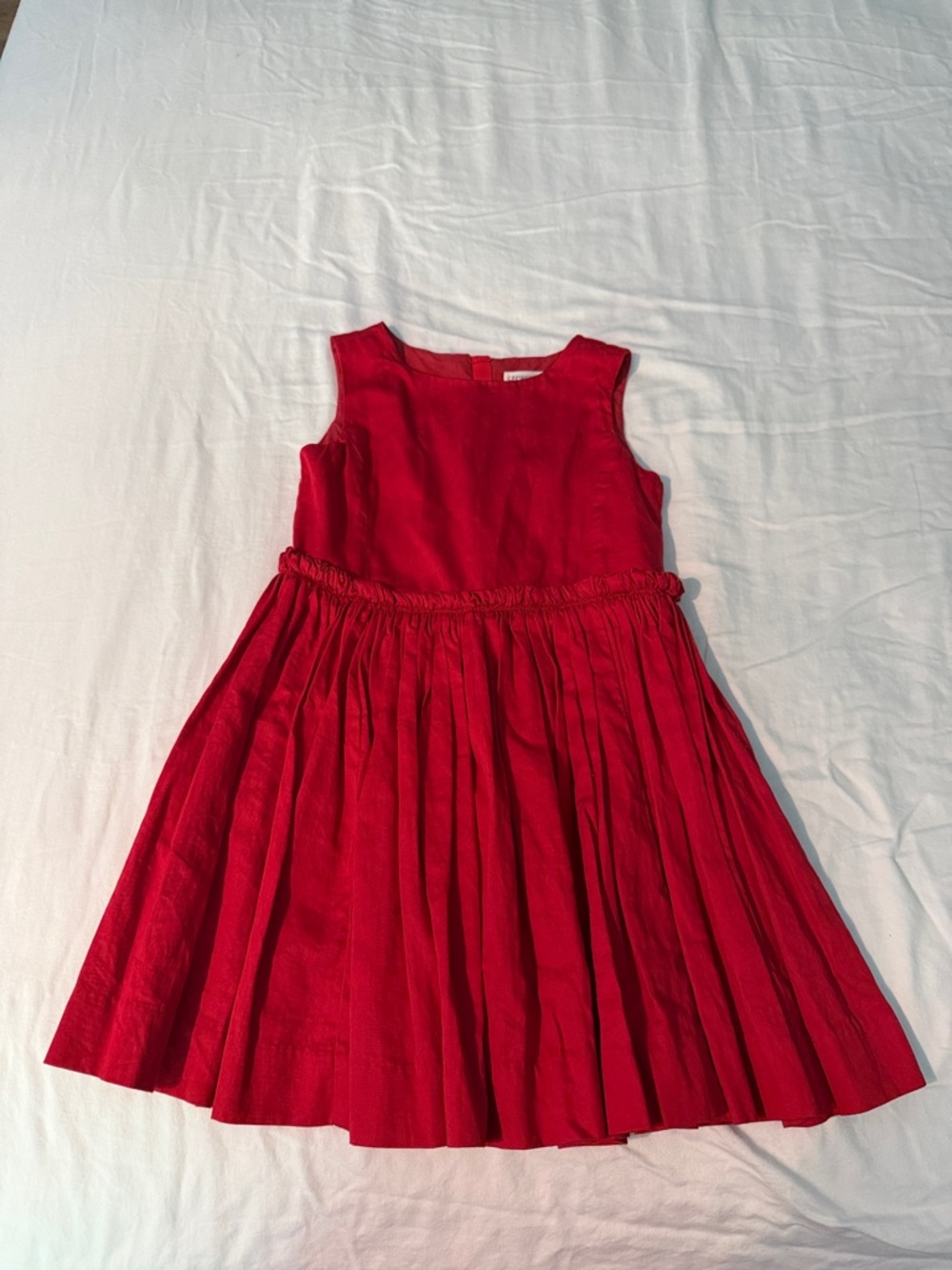 J.Crew Crewcuts Girls' Red Cotton Sateen Dress